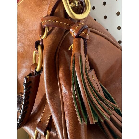 Dooney & Bourke Leather Handbag Brown Florentine Vachetta Leather Satchel Bag mi - Picture 6 of 13